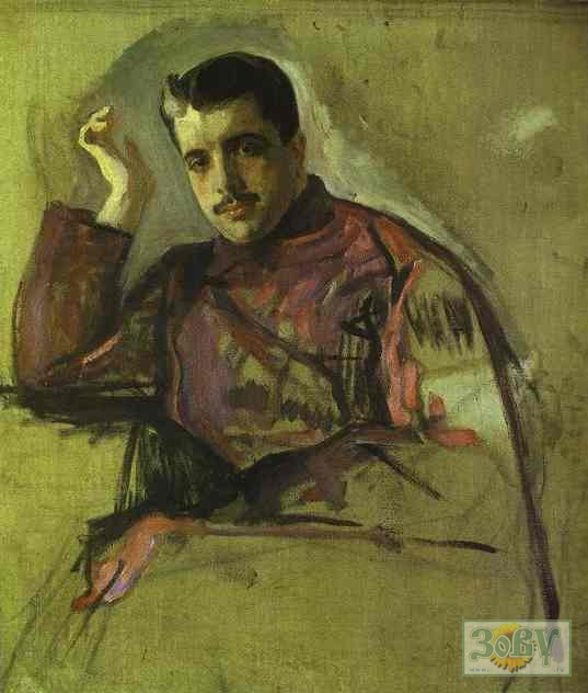 Портрет Сергея Дягилева кисти Валентина Серова (1904)
