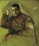 Портрет Сергея Дягилева кисти Валентина Серова (1904)